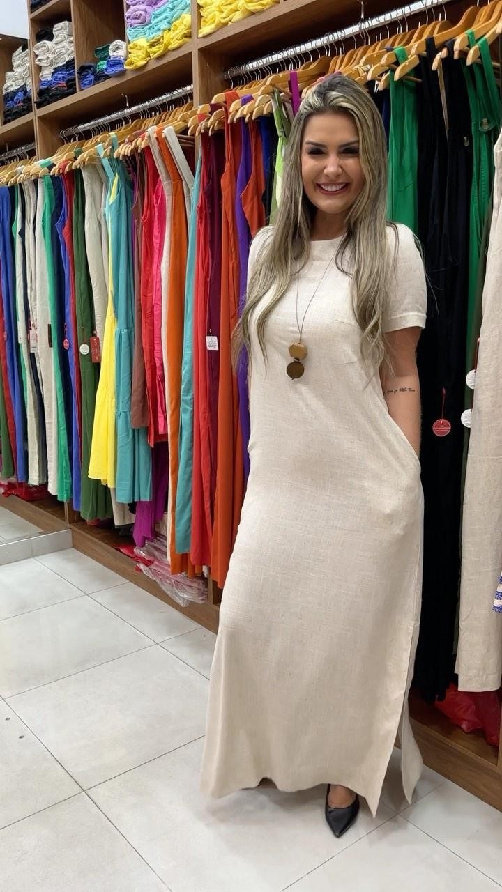 VESTIDO CAROL BEGE