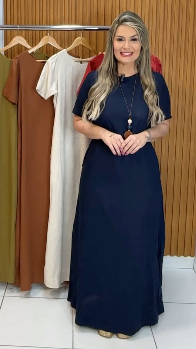 VESTIDO CAROL COM MANGA
