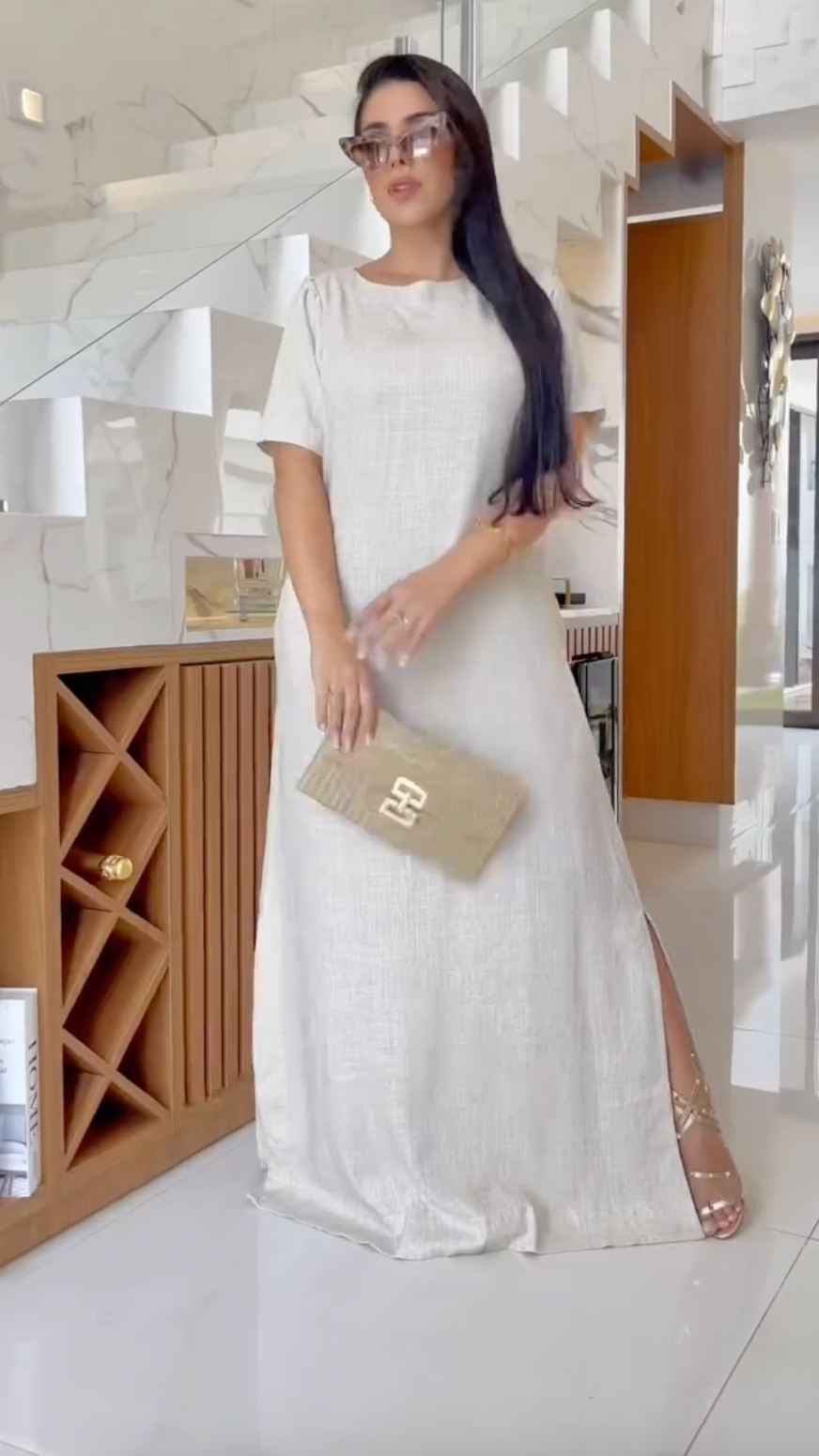 VESTIDO CAROL COM MANGA